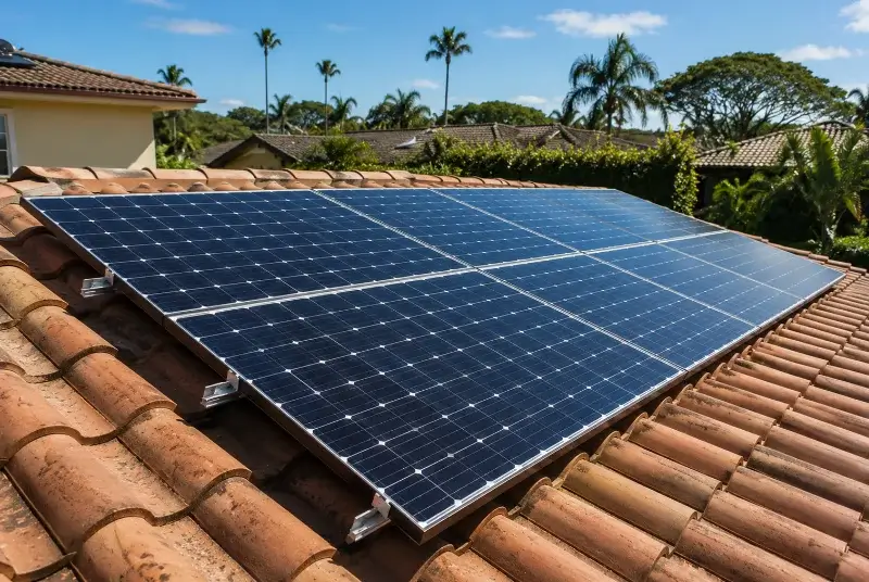 Installation de panneaux solaires à la Fare-les-Oliviers
